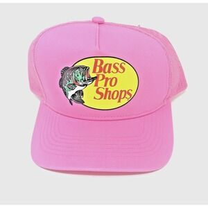 Bass Pro Shops Women's Pink Baseball Cap Hat Adjustable Cotton Hat, Logo